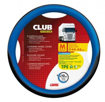 Club-Lenkradbezug mit Komfortgriff aus TPE - M - Ø 44/46 cm - Blau