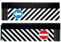 Preview: Paar LKW-Schmutzfänger aus PVC mit Signalen - 240x37 cm