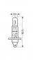 Preview: 24V-Halogenlampe Pro - H1 - 70W - P14,5s - 1 Stk - Schachtel