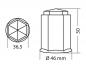Preview: Satz 10 ABS-Radmutterabdeckungen - Ø 33 mm - Chrom
