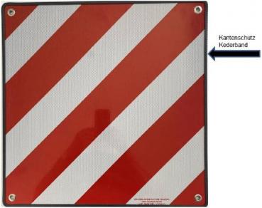 Alu-Warntafel für Italien mit Kederband (Kantenschutz), inkl. Zulassung