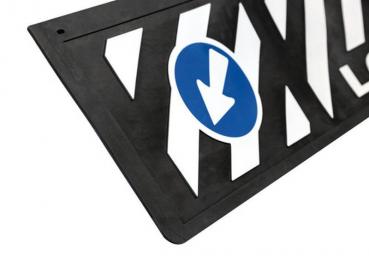 Pvc langer Spritzschutz, geprägte Schilder - 240x35 cm - Schwarz - Langes Fahrzeug