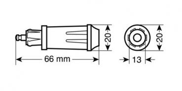 DIN-Stecker für Zigarettenanzünder-Steckdose, 12/24V