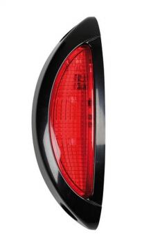 Zusatzleuchte mit 4 LEDs weiß/rot, 9/32V - Schwarzes Gehäuse