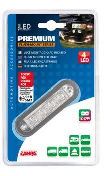 Premium, 4-LED-Leuchte, Einbau, 12/24V - Weiß