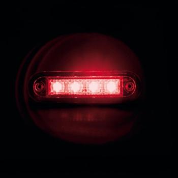 Premium, 4-LED-Leuchte, Einbau, 12/24V - Rot