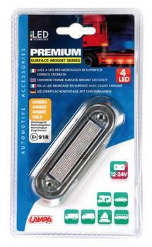 Premium, 4 LED-Leuchte, Oberflächenmontage, 12/24V - Orange