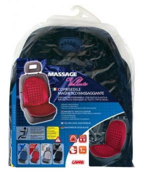 Massage-Velvet, magnetische Massage-Rückenlehne aus Samt - Blau