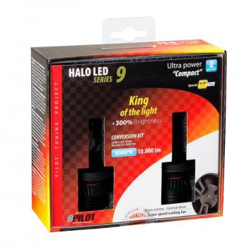 9-32V Halo Led Serie 9 Ultra Power Kompakt - (H4) - 45W - P43t - 2 Stk - Box