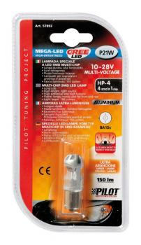 9-30V Mega-Led HP-4 - 4 SMD x 1 Chip - (P21W) - BA15s - 1 Stck - D/Blister - Orange