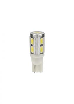 10-30V Mega-Led 10 - 10 SMD x 1 Chip - (T10) - W2,1x9,5d - 2 Stück - D/Blister - Weiß - Duale Polarität - Eingebauter Widerstand
