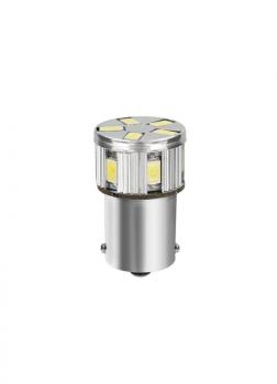 10-30V Mega-Led 11 - 11 SMD x 1 Chip - (P21W) - BA15s - 1 Stk. - D/Blister - Weiß - Duale Polarität - Eingebauter Widerstand