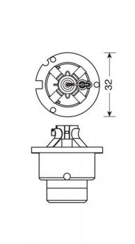 HID-Xenon-Lampe 4.300°K - D6S - 25W - P32d-1 - 1 Stck - D/Blister