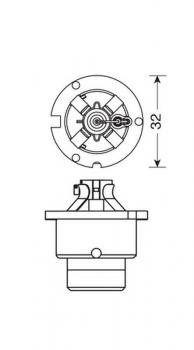 HID Xenon-Lampe 4.300°K - D4R - 35W - P32d-6 - 1 Stück - Schachtel