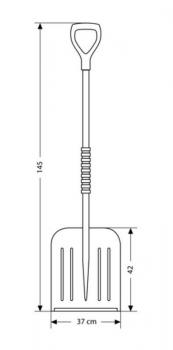 Schneeschaufel, mit Aluminiumstiel