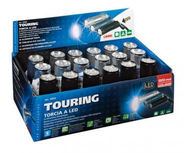 Touring, 9 Led-Taschenlampe, 1200 Mcd - Display 18 Stck.