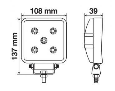 WL-15, 5 Led-Zusatzscheinwerfer - 10-30V - Weiß