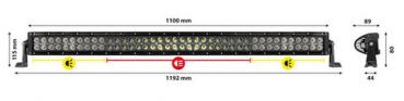 Led-Balken mit gebogener Aluminiumstruktur, 10/30V - 110 cm