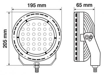 Bextar, zusätzlich 62 Led-Scheinwerfer - 10/30V - Ø 195 mm