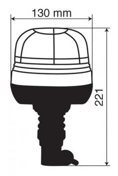 RL-9, Notleuchte mit LED-Drehlicht, 12/24V