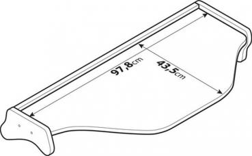 Couchtisch im Armaturenbrett - Zentral - Daf XF 105 (02/04>12/14)