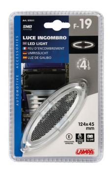 Aufputzmontiert, 4 LEDs, Aufputzmontage, 12/24V - Weiß