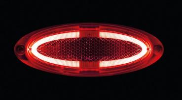 Aufputzmontiert, 4 LEDs, Aufputzmontage, 12/24V - Rot