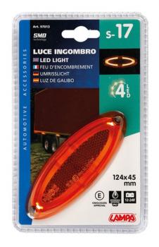 Aufputzmontiert, 4 Leds, 12/24V - Orange