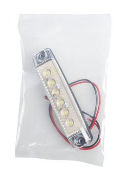 Satz 20 Stück, 6 Led Umrissleuchte, Anbau, 12/24V - Weiß