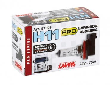 24V-Halogenlampe Pro - H11 - 70W - PGJ19-2 - 1 Stück - Schachtel