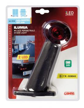 Ilumia, 2 Led Begrenzungsleuchte, 24V - 60° - Links
