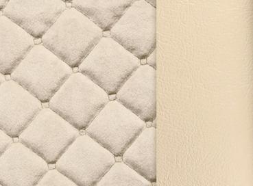 Sitzbezug aus Lolita, Kunstleder und Polyester - Creme
