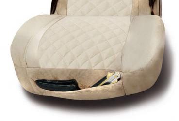 Sitzbezug aus Lolita, Kunstleder und Polyester - Creme