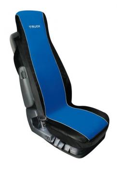Lkw-Sitzbezug Elisa-2, Polyester und Kunstleder - Blau/Schwarz