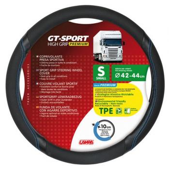 GT-Sport, TPE-Lenkradabdeckung - S - Ø 42/44 cm - Schwarz/Blau