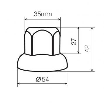 Satz 40 Radmutterabdeckungen aus Edelstahl - Ø 32 mm