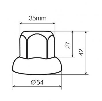 Satz 40 Radmutterabdeckungen aus Edelstahl - Ø 33 mm