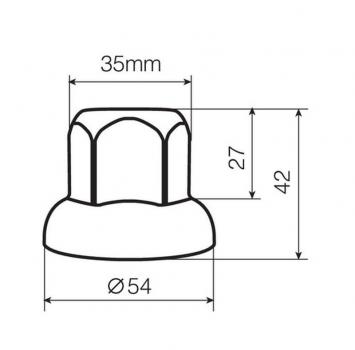 Satz 40 Radmutterabdeckungen aus poliertem Edelstahl - Ø 33 mm