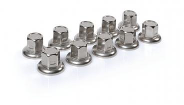 Satz mit 10 Radmutterabdeckungen aus Edelstahl - Ø 32 mm