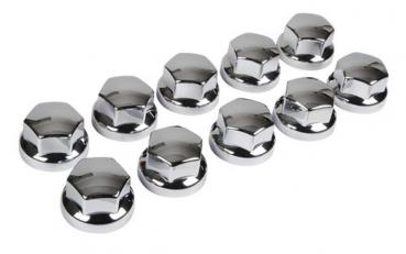 Satz mit 10 universellen ABS-Radmutterabdeckungen - Ø 32/33 mm - Chrom