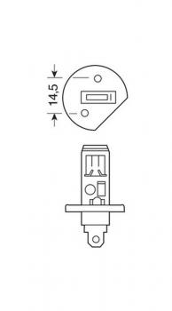 24V-Halogenlampe Blu-Xe - H1 - 70W - P14,5s - 2 Stück - D/Blister