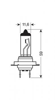 24V-Halogenlampe Blu-Xe - H7 - 70W - PX26d - 2 Stück - D/Blister
