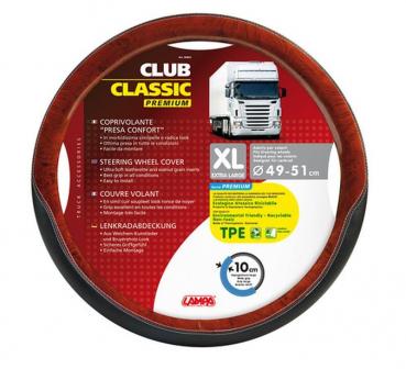 Club Classic, Lenkradüberzug mit Komfortgriff aus TPE - XL - Ø 49/51 cm