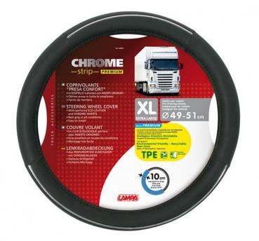 Chromleiste, TPE-Lenkradabdeckung - XL - Ø 49/51 cm