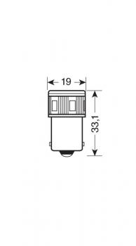 10-30V Mega-Led 11 - 11 SMD x 1 Chip - (P21W) - BA15s - 1 Stk. - D/Blister - Weiß - Duale Polarität - Eingebauter Widerstand