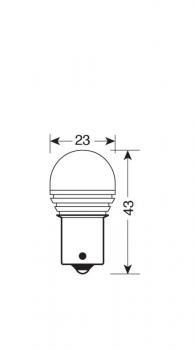 10-30V Mega-Led 9 - 1 SMD x 9 Chips - (PY21W) - BAU15s - 1 Stck - D/Blister - Orange