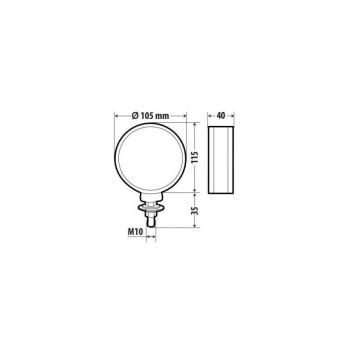 Loki-Led, Umrisslicht mit 14 LEDS, Doppelte Funktion, 12/24V - Rot/Orange