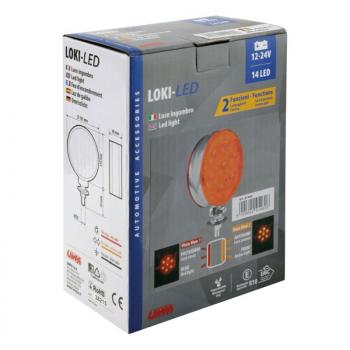 Loki-Led, Umrisslicht mit 14 LEDS, Doppelte Funktion, 12/24V - Rot/Orange