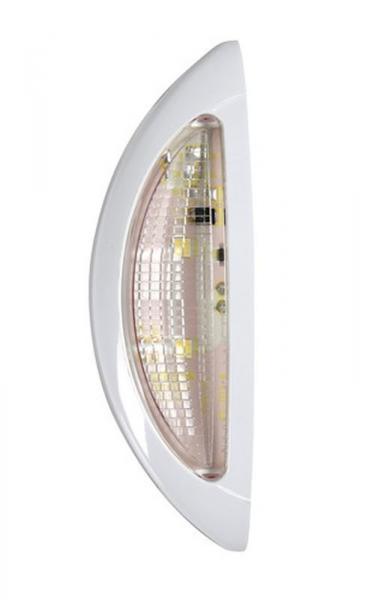 Zusatzleuchte mit 4 rot/weiß/roten Led, 9/32V - weiße Schale