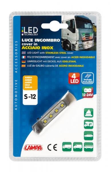 4 Led, 12/24V - Orange, 4 Led Umrissleuchte